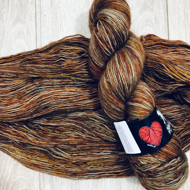Włóczka Merino Single Superwash 100% "Rdzawy pył'' 9392 - obrazek 2